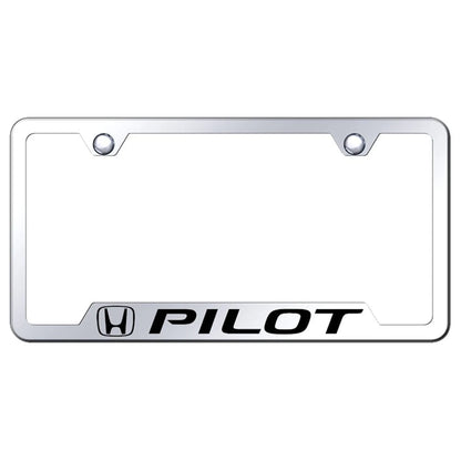 Mirrored Cut-Out License Plate Frame - Officially Licensed for Honda Pilot