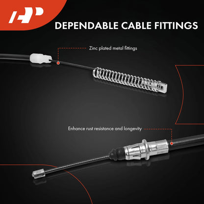2Pcs Rear Parking Brake Cable for Chevy Silverado 1500 (2014–2018)
