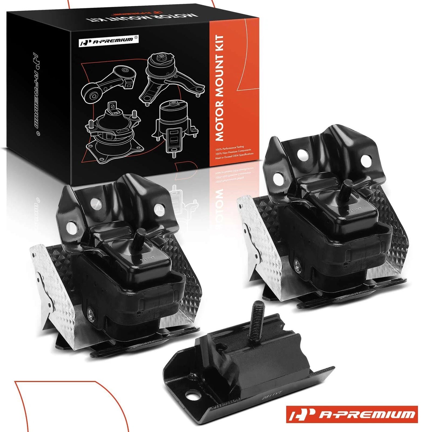 3X Engine Motor & Transmission Mount for Chevy Silverado 1500 (2007–2013)