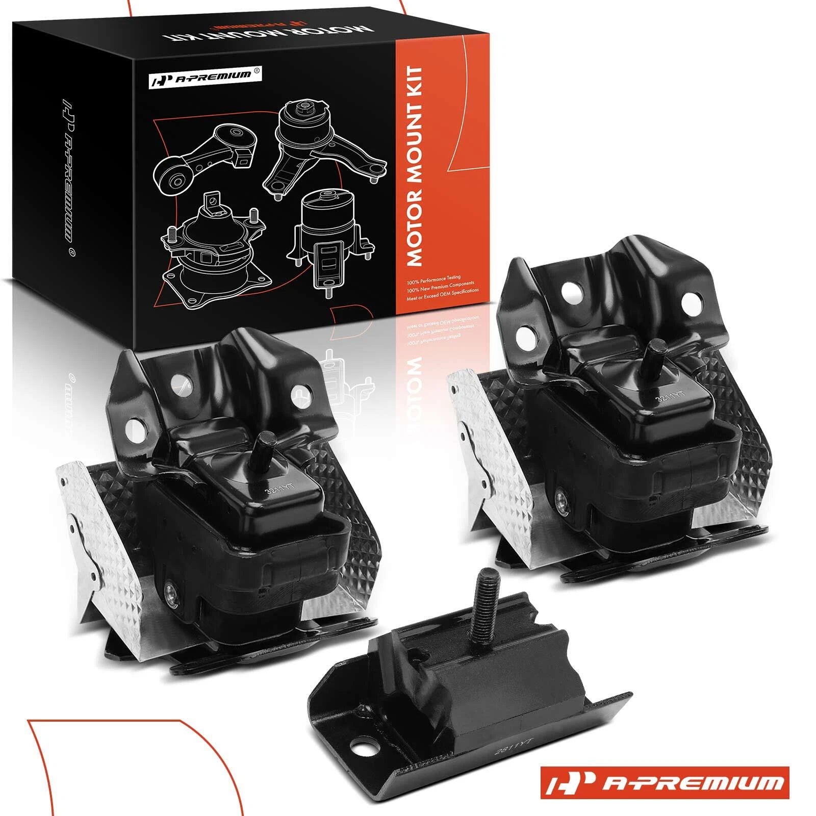 3X Engine Motor & Transmission Mount for Chevy Silverado 1500 (2007–2013)