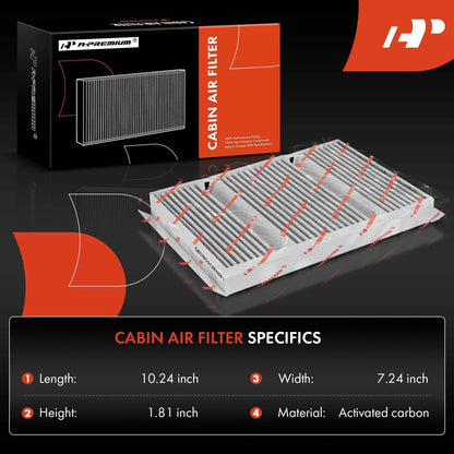 2X Cabin Air Filter for Mercedes-Benz S450 S550e S560e S600 S63 AMG (2018–2021)