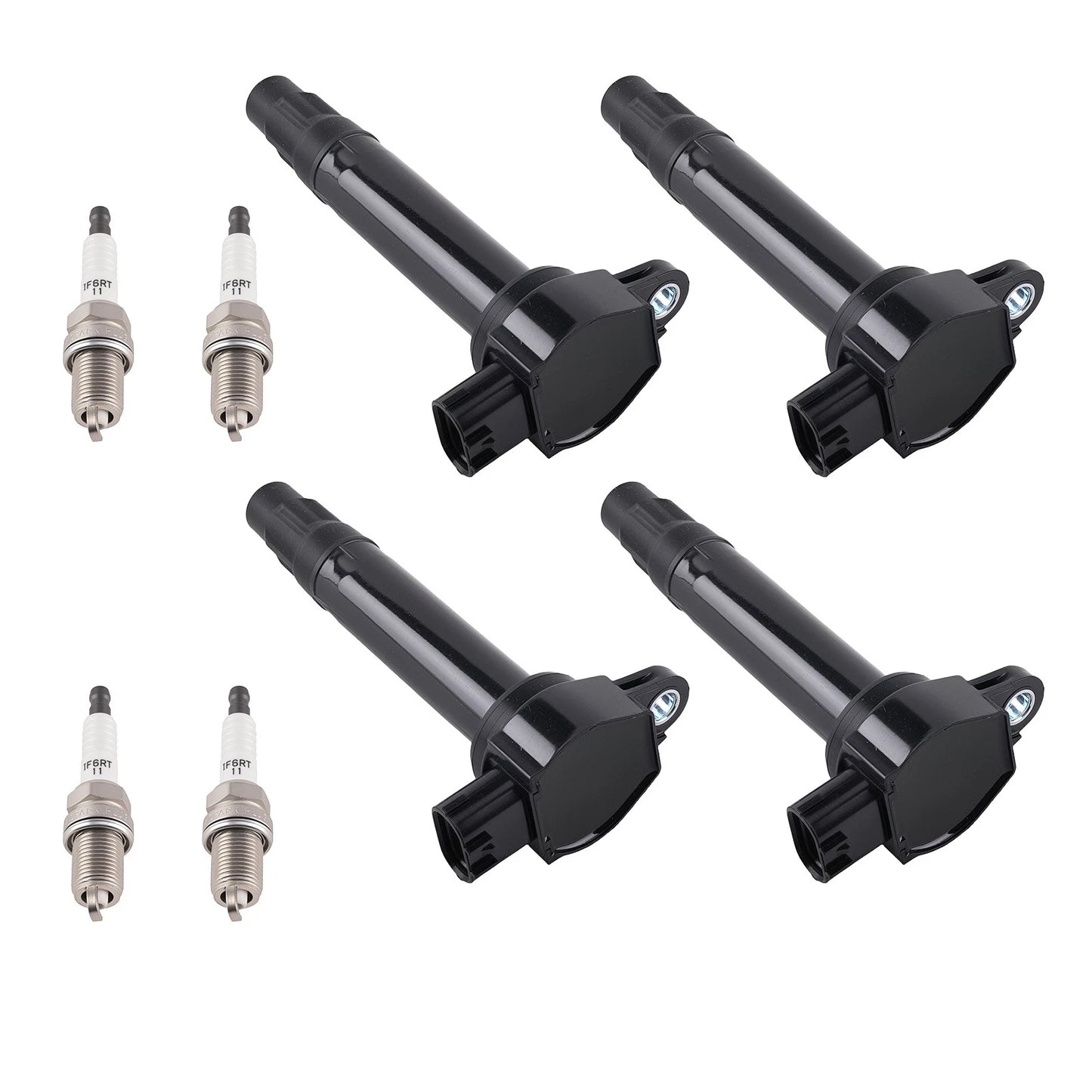 4 Piece Ignition Coil & Spark Plugs for Mitsubishi Lancer Outlander 2011–2017