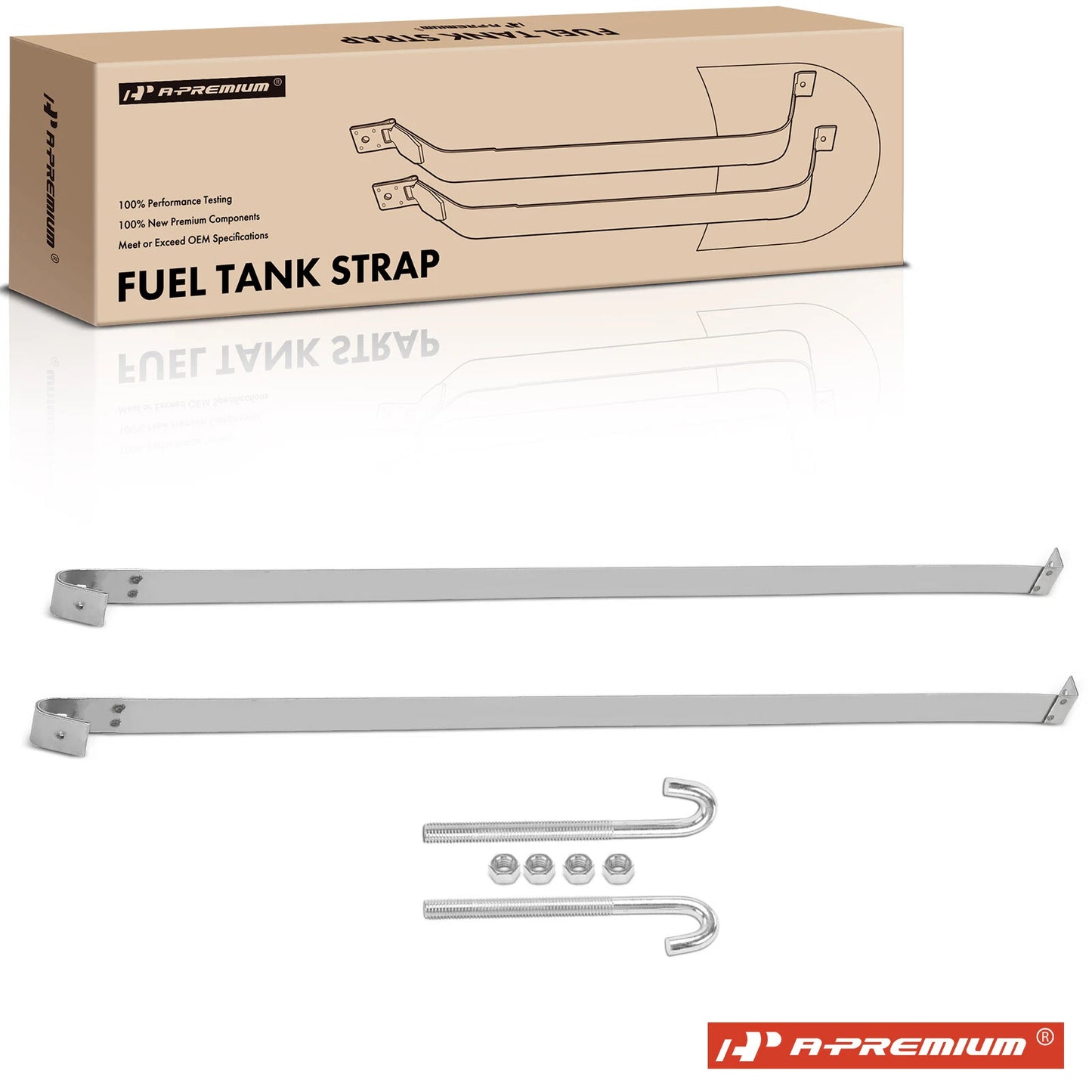 2X Steel Fuel Tank Straps for Chevrolet G10 G20 (1977–1995)