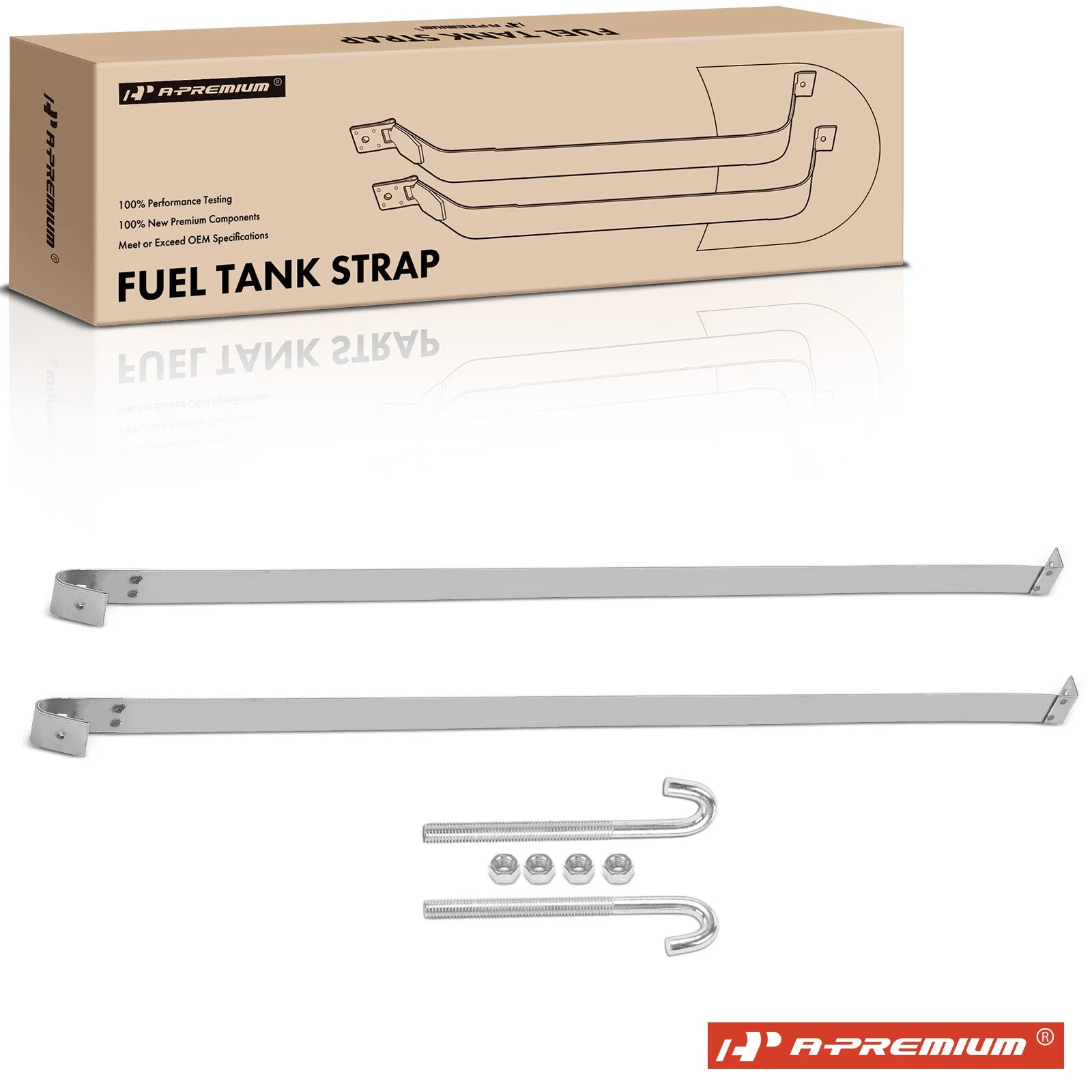 2X Steel Fuel Tank Straps for Chevrolet G10 G20 (1977–1995)
