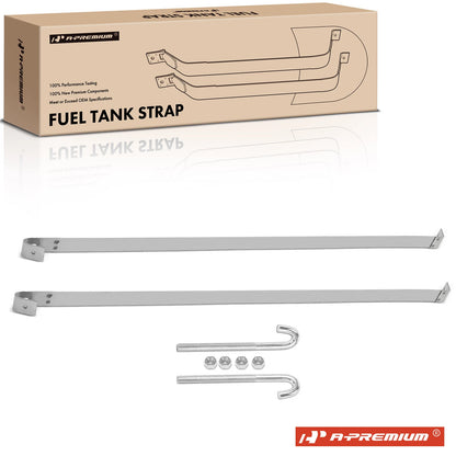 2X Steel Fuel Tank Straps for Chevrolet G10 G20 (1977–1995)