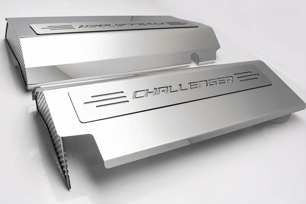 Fuel Rail Covers White Carbon Fiber Inlay Replacement for 2008–2011 Dodge SRT8