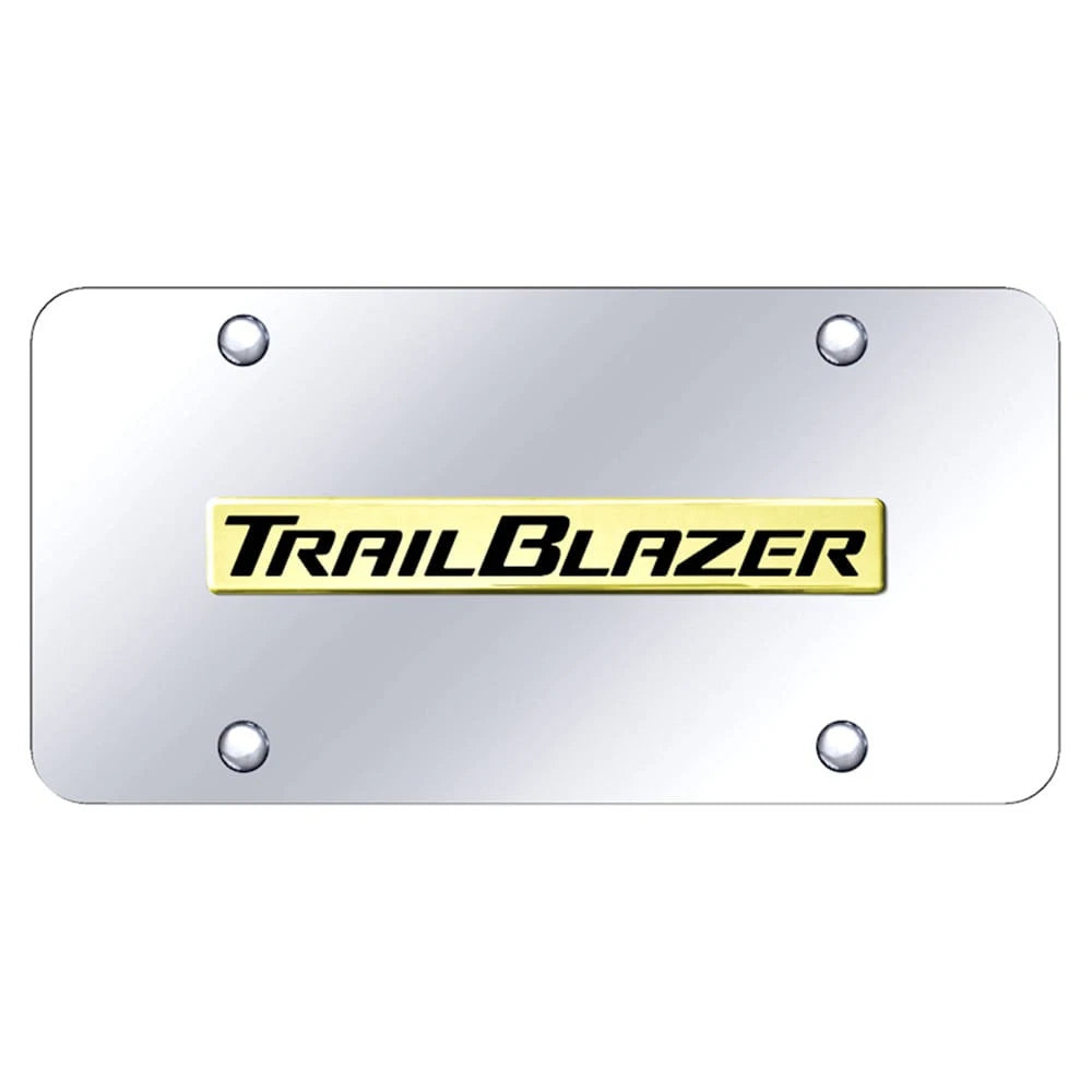 Gold Name on Chrome License Plate -Officially Licensed for Chevrolet Trailblazer