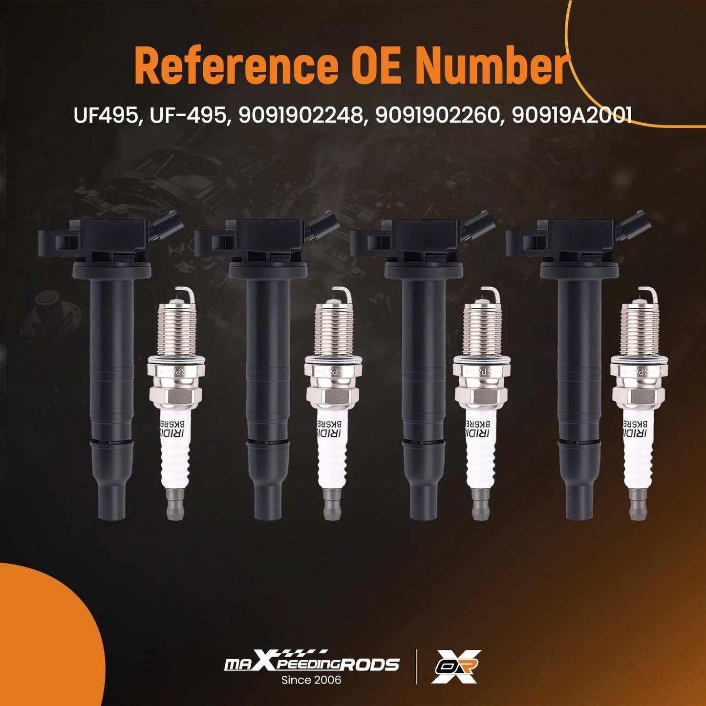 Ignition Coil and Spark Plug Set for Toyota Solara 2.4L (2007–2008)