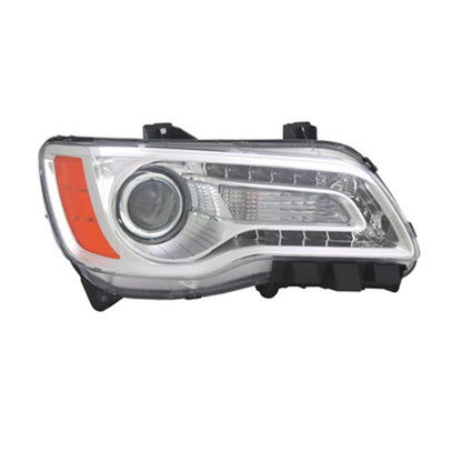 Replacement Passenger Side Halogen Head Light Assembly w/Chrome Bezel