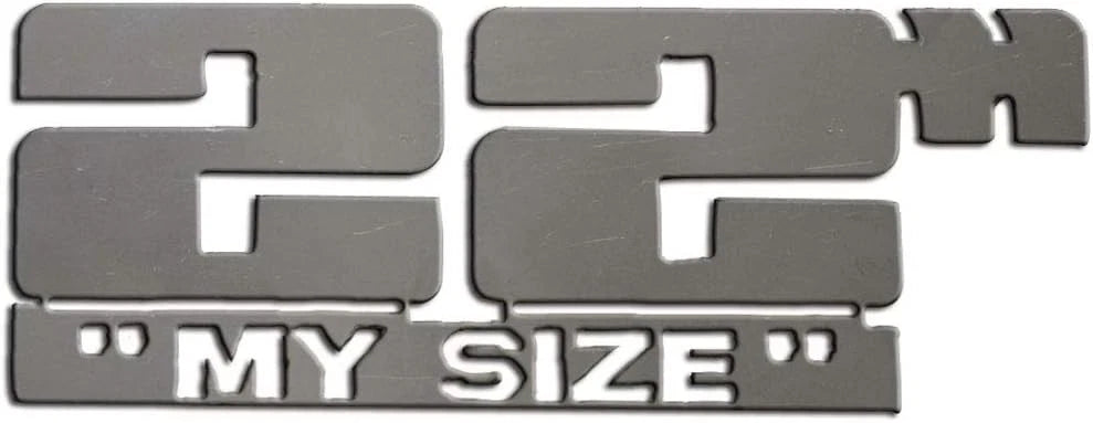 2pc. Luxury FX Stainless Steel 22" MY SIZE Emblem - LUXFX1752