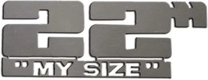2pc. Luxury FX Stainless Steel 22" MY SIZE Emblem - LUXFX1752