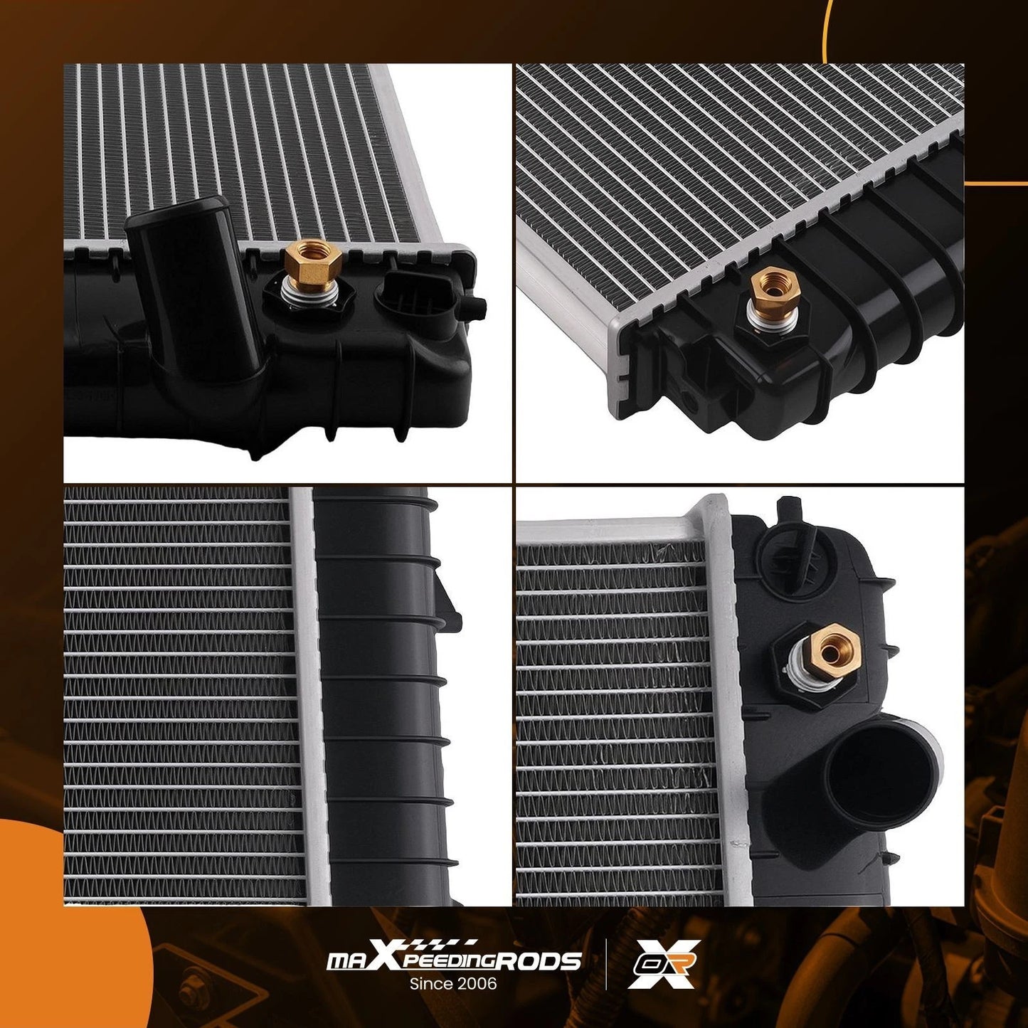 Coolant Radiator for Cadillac Seville 4.6L V8 (1993–1997) Crossflow