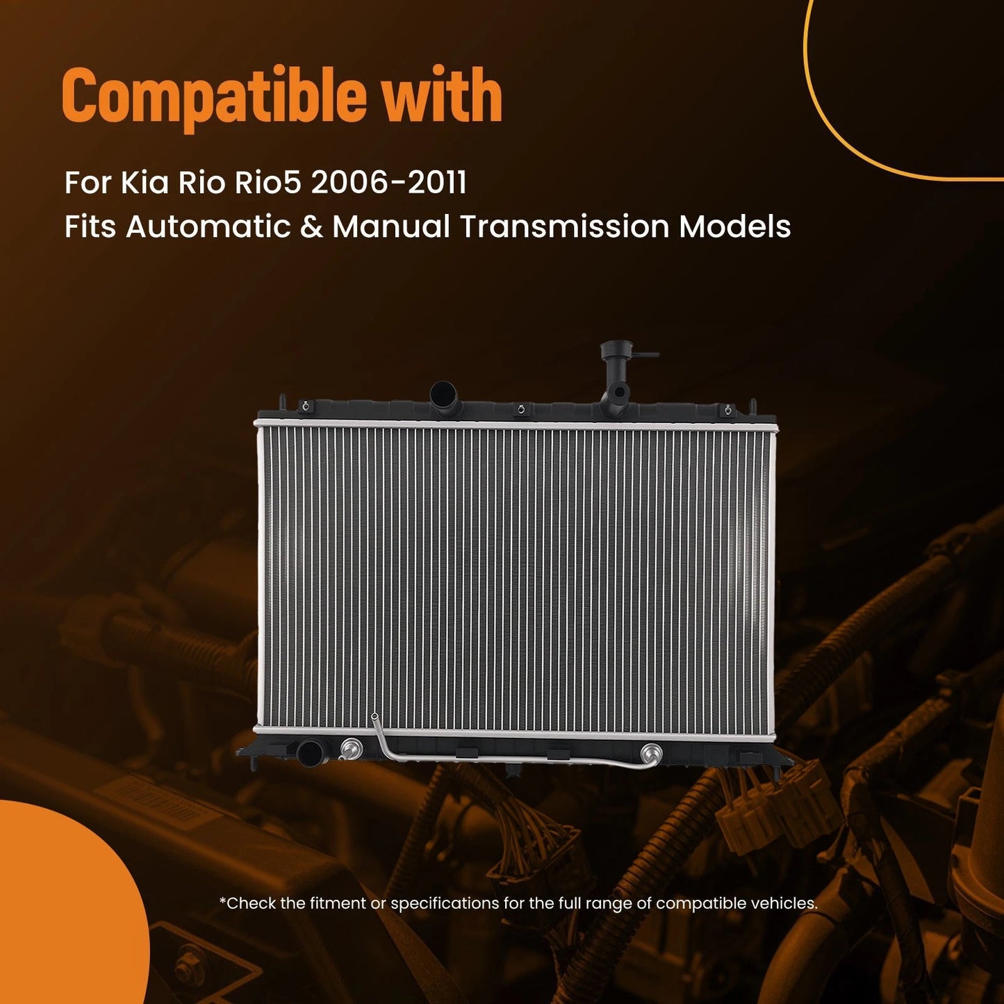 Aluminum Engine Radiator for Kia Rio Rio5 (2006–2011)