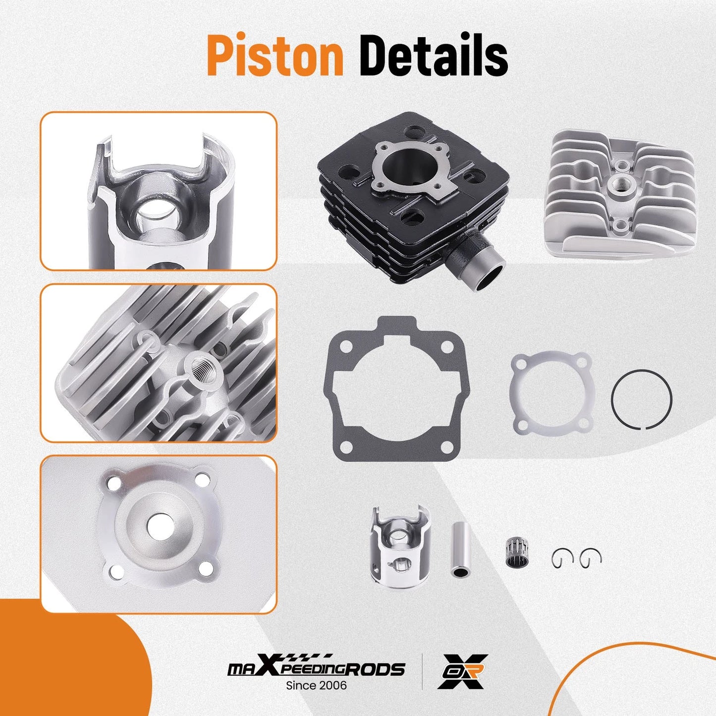 Cylinder Piston Kit for KTM 50 SX 50SX (2001–2011)