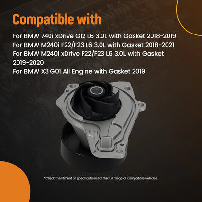 Cooling Water Pump for BMW 740i/740i xDrive (2018–2019) 3.0L G12