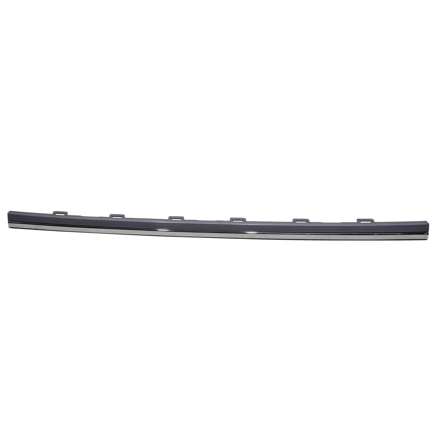Front Center Bumper Cover Molding Replacement for Gray Chrome ABS Plastic