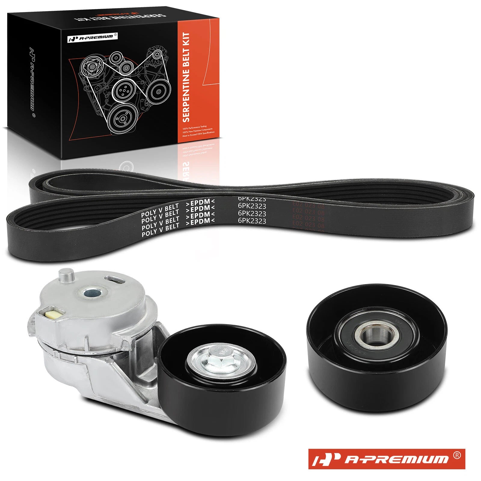 3X Serpentine Belt Drive Component Kit for GMC Envoy, Chevy Trailblazer (2002–2009)