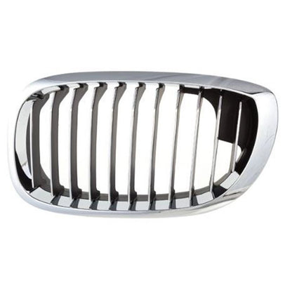 Replacement Black Chrome Plastic Driver Side Grille (See compatibility Chart)