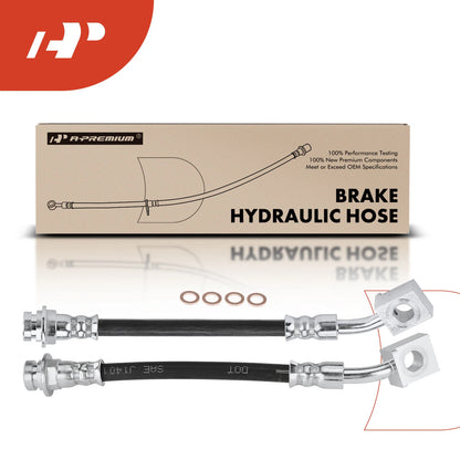 2X Rear Outer Brake Hydraulic Hose for Chevy Cobalt Pontiac Saturn (2005–2010)