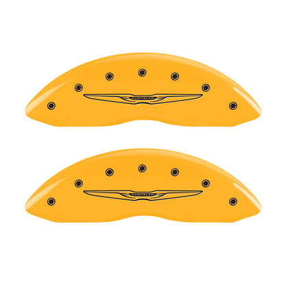 Brake Caliper Covers Front Yellow for 2011-2014 Chrysler 200 by MGP