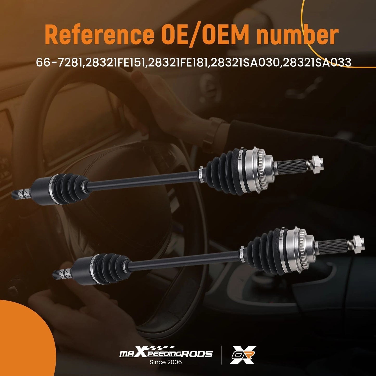 Front CV Axle Shaft Set for Subaru Forester Impreza (2003–2008)