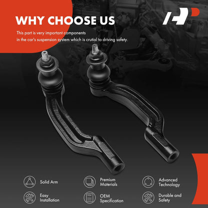2X Front Outer Tie Rod End for Mercedes-Benz CLA250 (2020–2022)