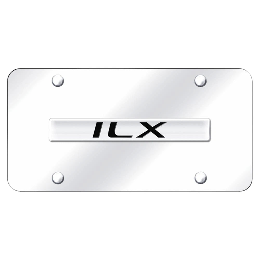 Chrome Name on Chrome License Plate - Officially Licensed for Acura ILX