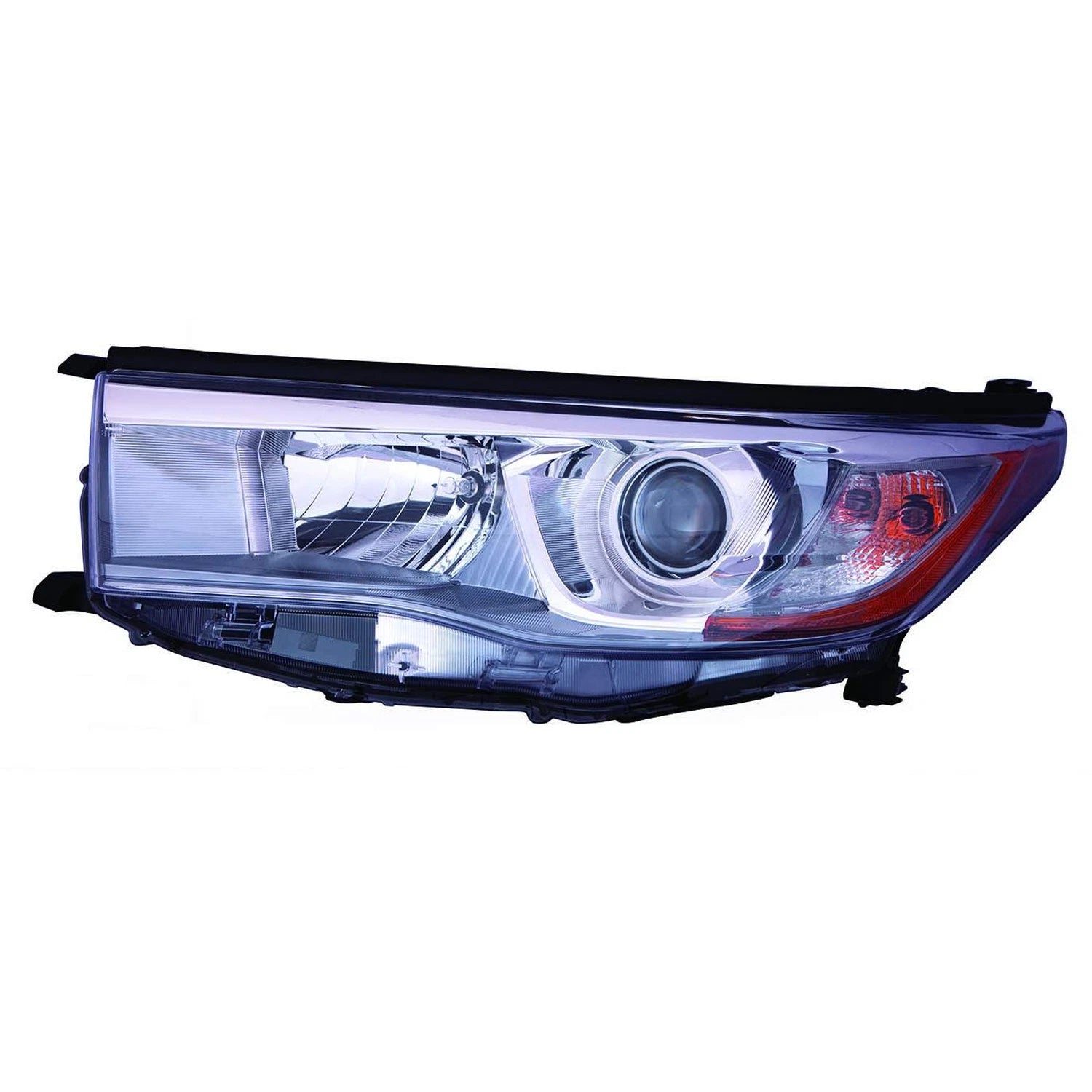 Replacement Smoked Driver Side Head Light Assembly w/Smoked Chrome Accent