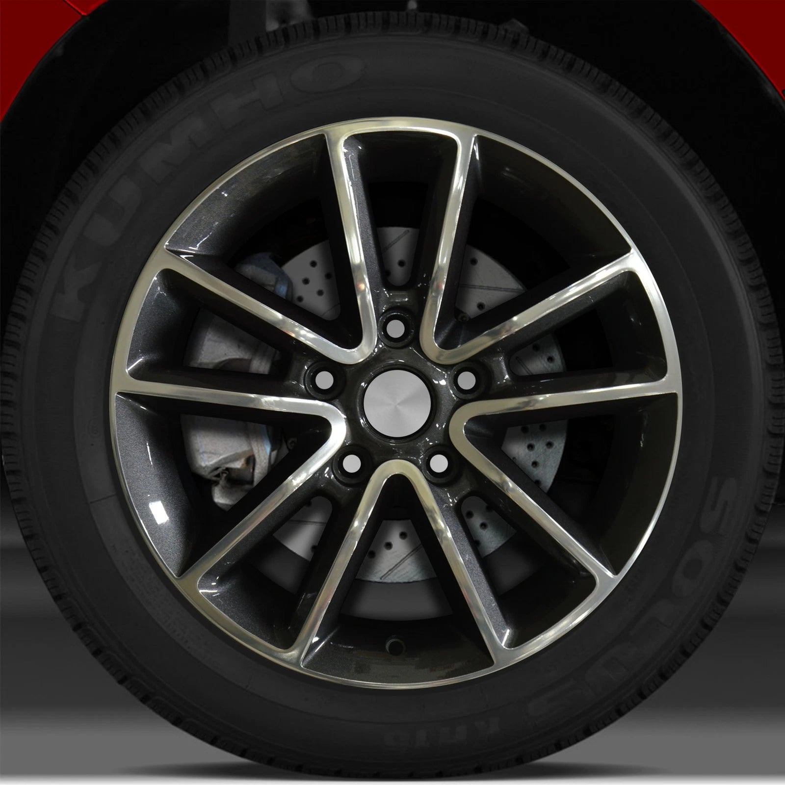 17x6.5 Factory Wheel (Dark Charcoal Polished) for Dodge Caravan