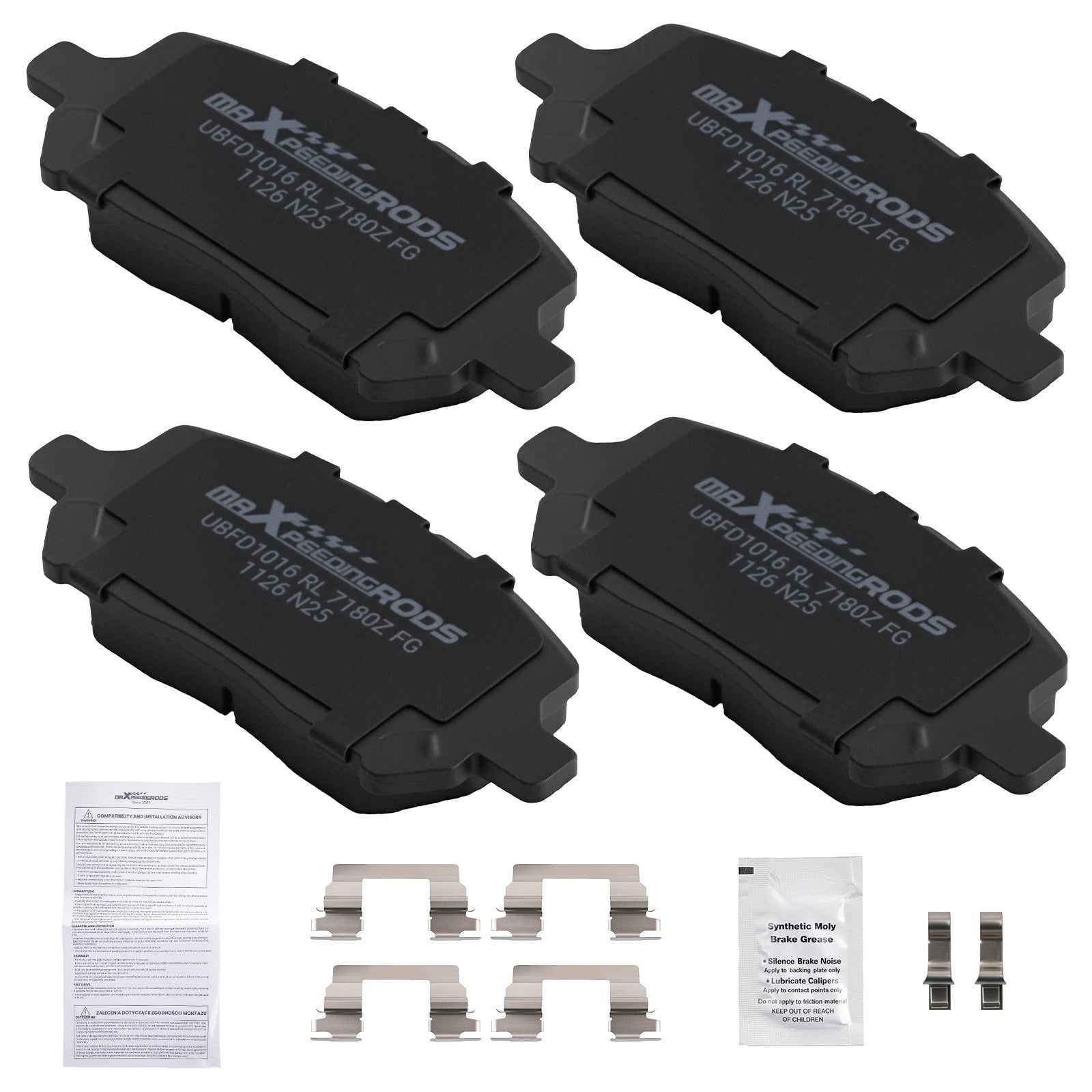 Front Ceramic Brake Pads for Pontiac Pursuit 2005-2006 and Saturn Ion 2003-2007