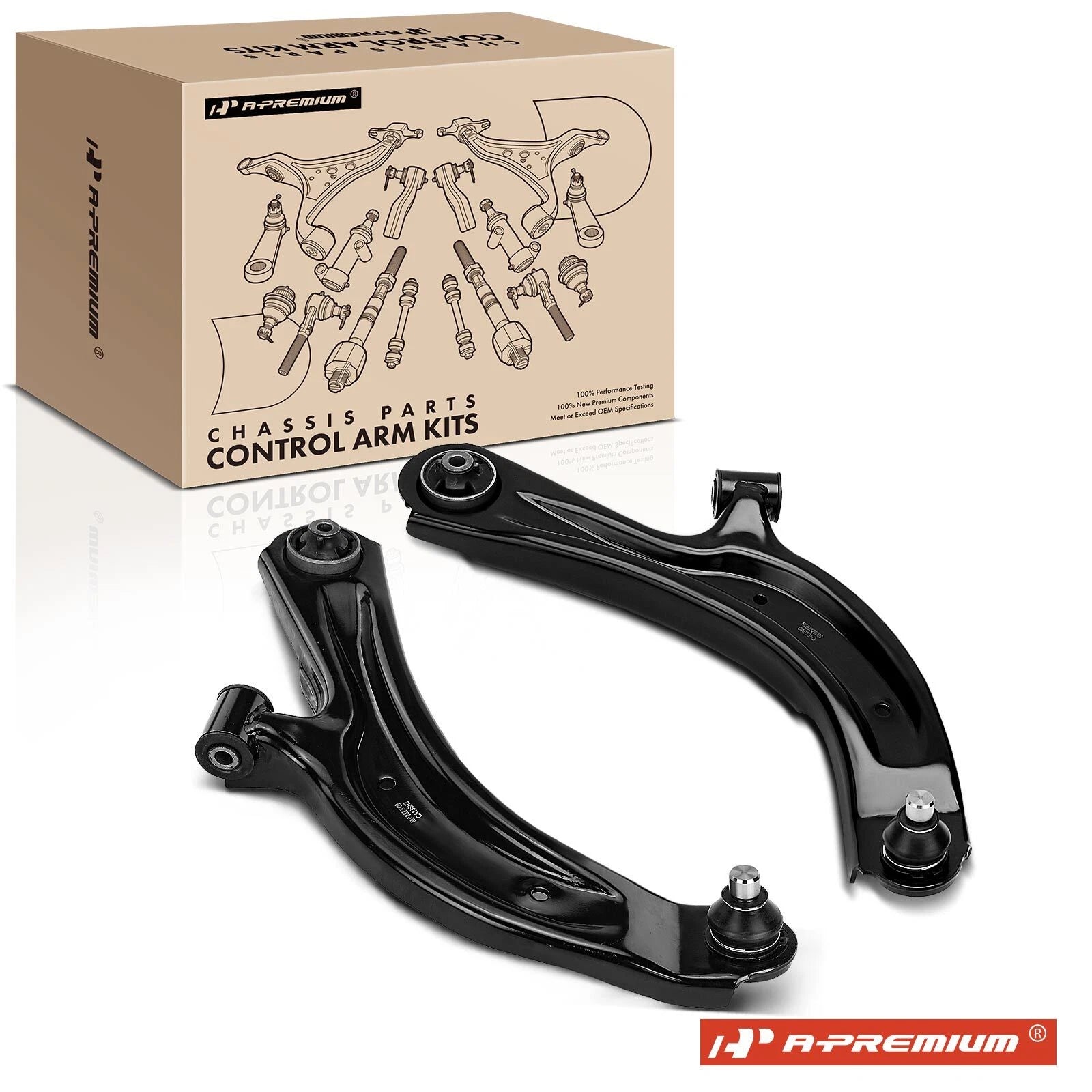 2X Front Lower Control Arm with Ball Joint for Nissan Sentra (2013–2019)