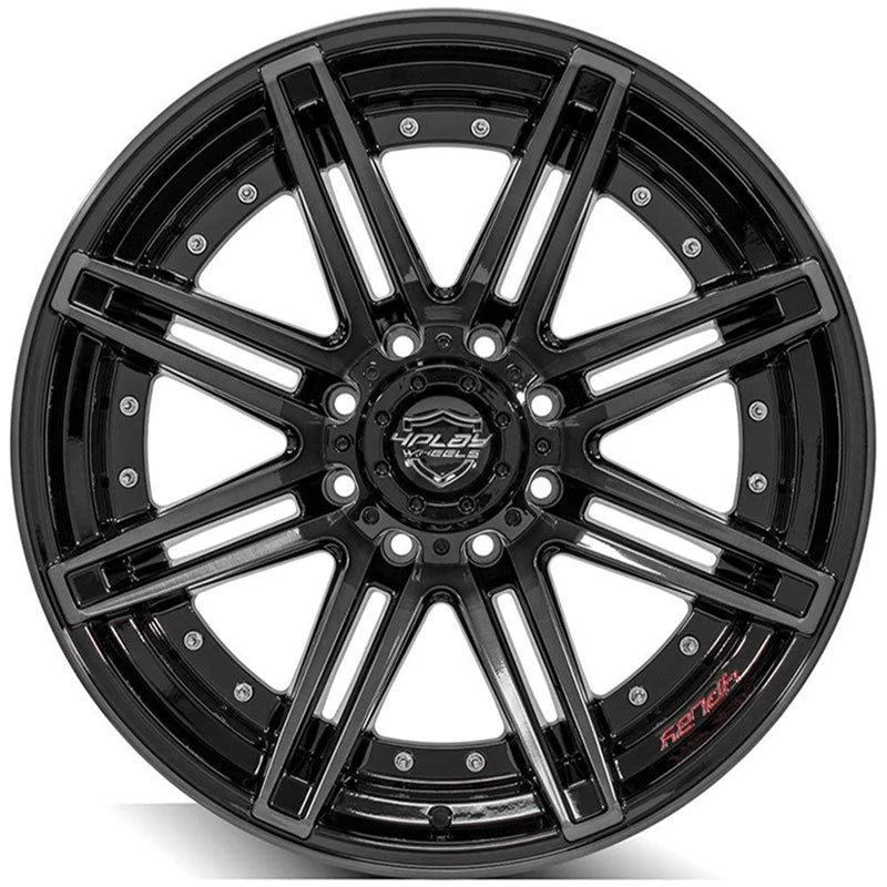 22 Inch Gloss Black Wheel with Brushed Face for Ford Excursion (2000–2005)