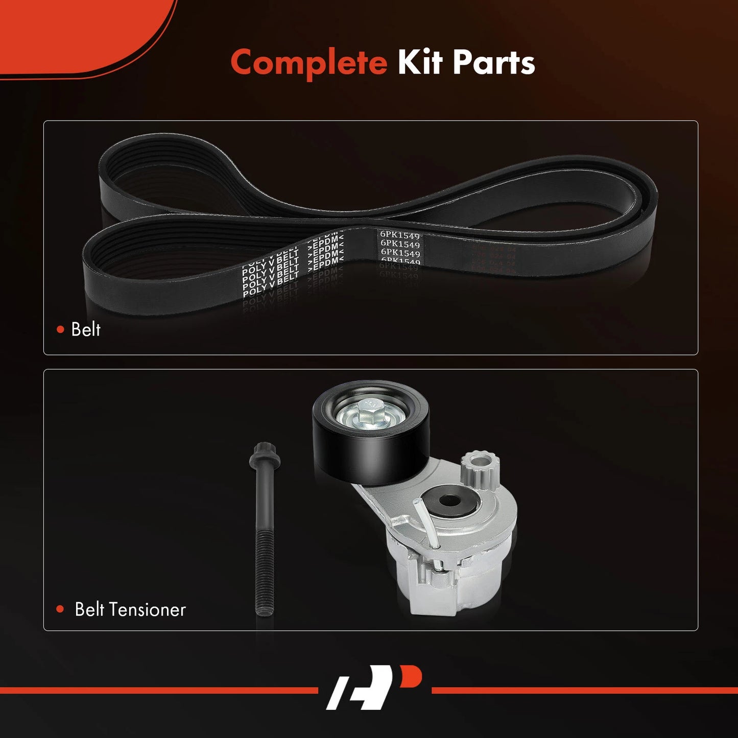 2X Serpentine Belt Drive Component Kit for Chevy Cruze (2014–2016)