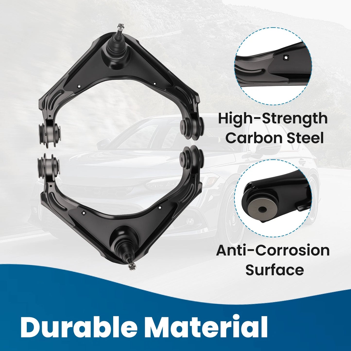 2x Front Upper Control Arms for Chevrolet Silverado 1500 HD (2001–2003, 2005–2006)