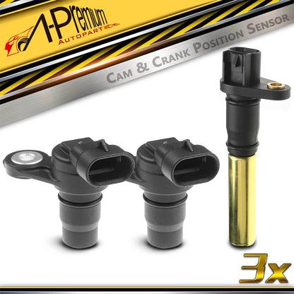 3X Camshaft & Crankshaft Position Sensors for Chevy Colorado GMC Canyon (2004–2012)