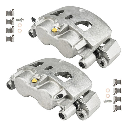 2x Front Side Brake Caliper w/ Bracket for Chevy Silverado 2500/3500 HD (2011–2019)