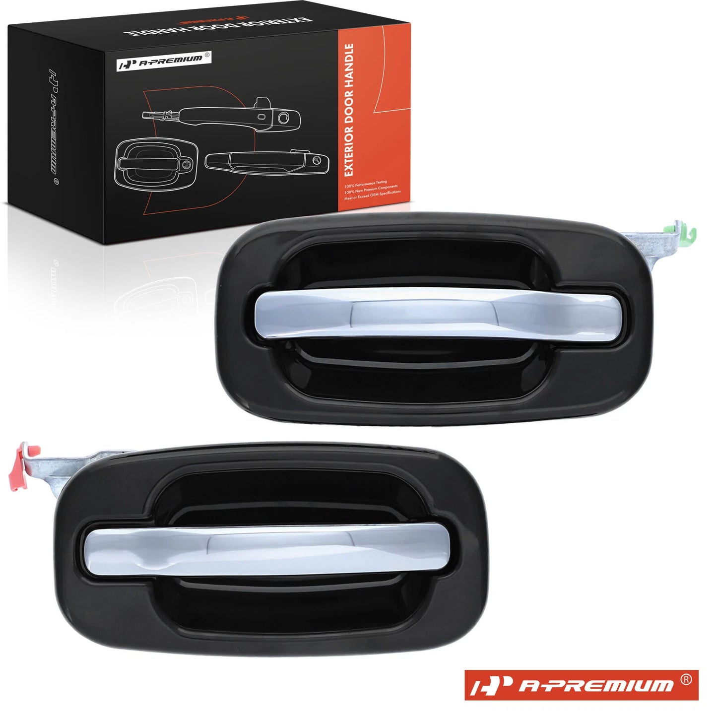 2X Rear Exterior Door Handle for Silverado 1500 2004–2006 Silverado 2500