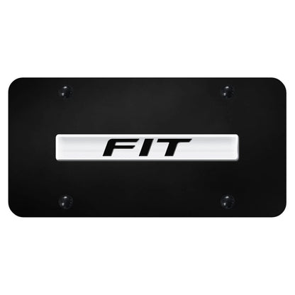 Chrome Name on Black License Plate - Officially Licensed for Honda Fit