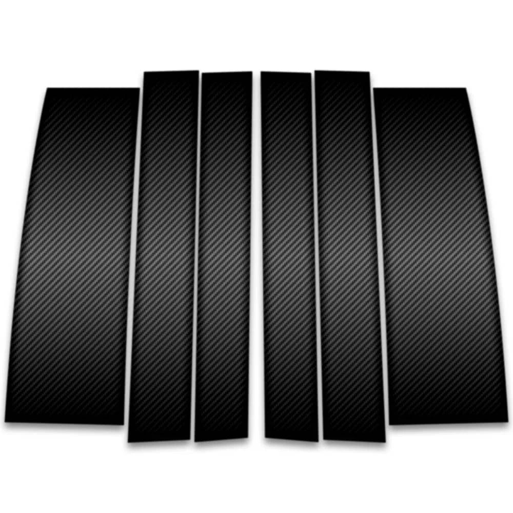 6pc Carbon Fiber Pillar Post Covers for 2008-2023 Dodge Grand Caravan