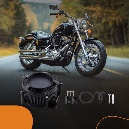 Black Air Cleaner Kit for Harley Touring & Dyna & Softail (2000–2007)