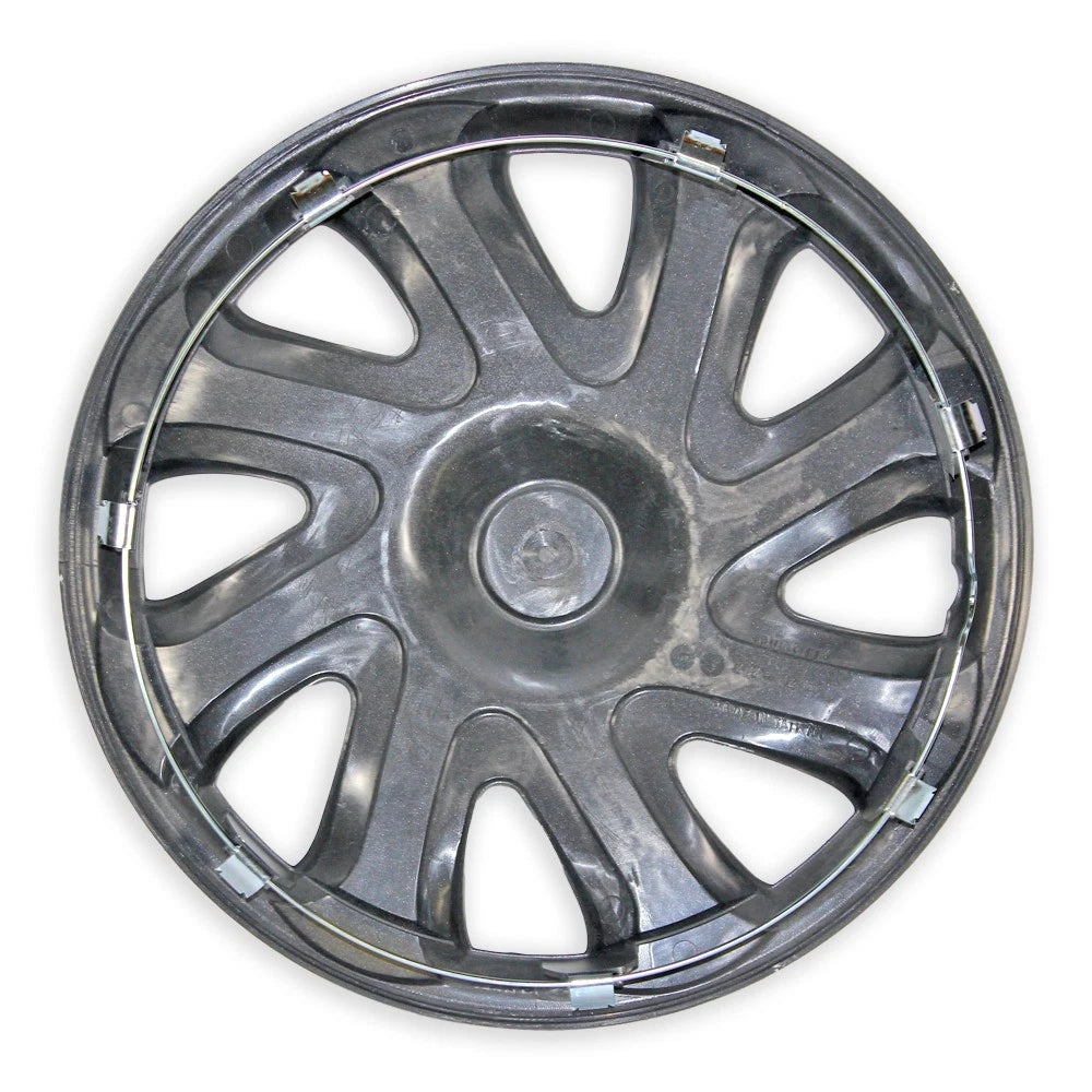 4pc 14 Inch Silver Hubcaps Wheel Covers for Steel Wheels (Set for Bulldog)