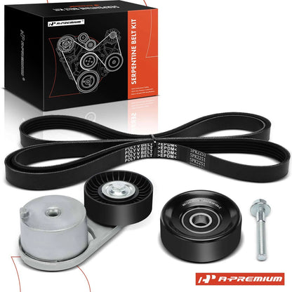 3X Serpentine Belt Drive Component Kit for Chevy Cavalier (1998–2002)