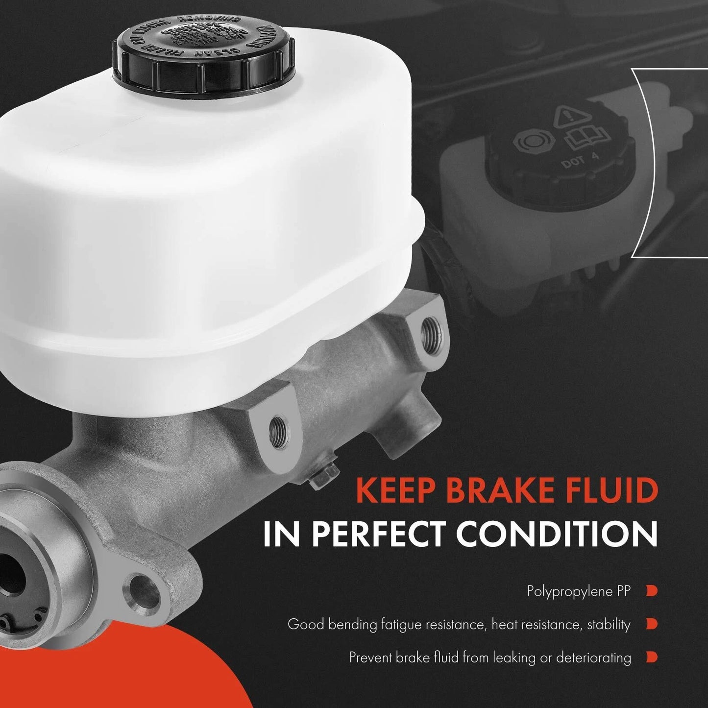 Brake Master Cylinder with Reservoir for Silverado 2500 HD (2009–2013)