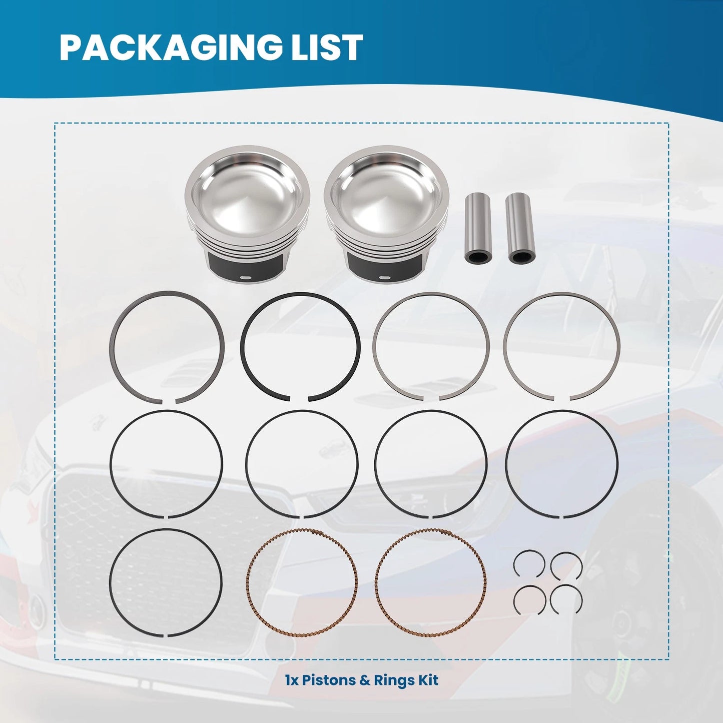 80mm Piston and Ring Kit for Polaris RZR Ranger Sportsman 800 (2009–2014)