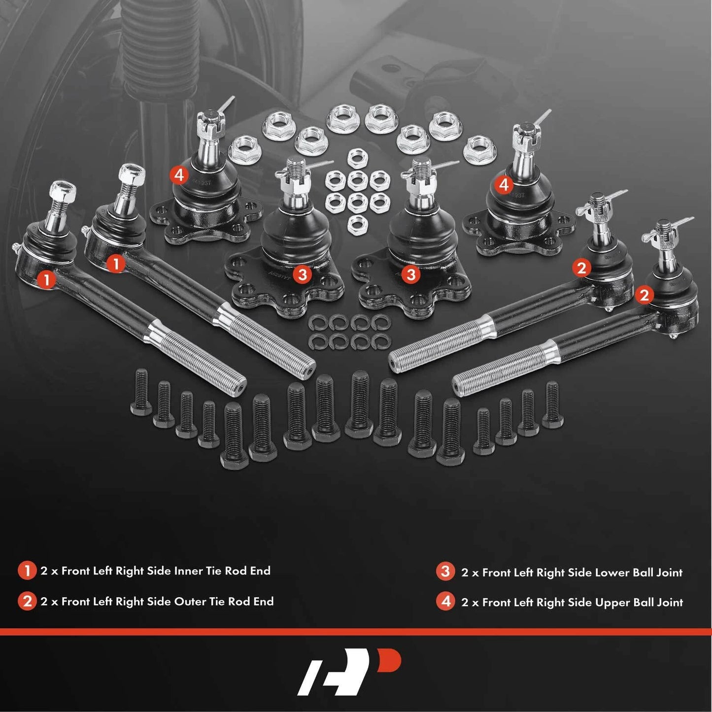 8x Tie Rod Ends & Ball Joints for Chevy Blazer GMC Yukon