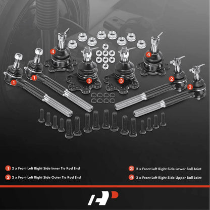 8x Tie Rod Ends & Ball Joints for Chevy Blazer GMC Yukon