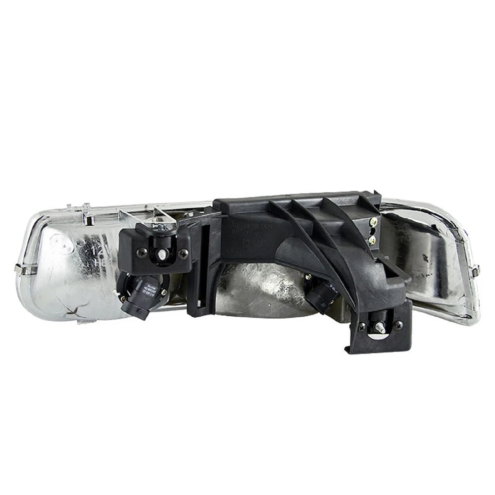Crystal Headlight Set Black Clear Lens for 2000–2006 Chevrolet Suburban 1500