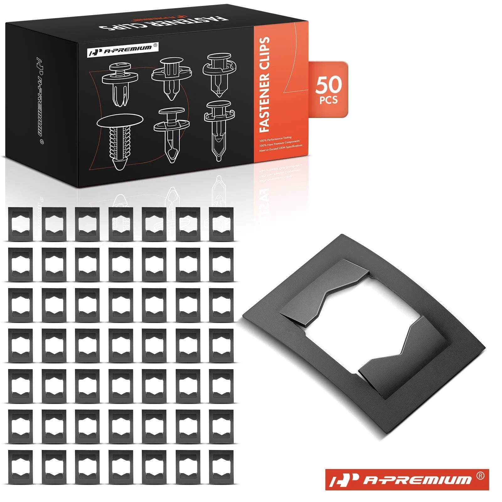 50Pcs Door Hinge Pins & Flat Nut Clips for Chevy