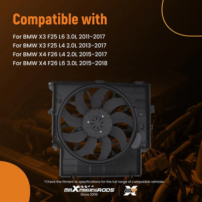 Electric Radiator Cooling Fan for BMW X3 X4 (2018–2021)