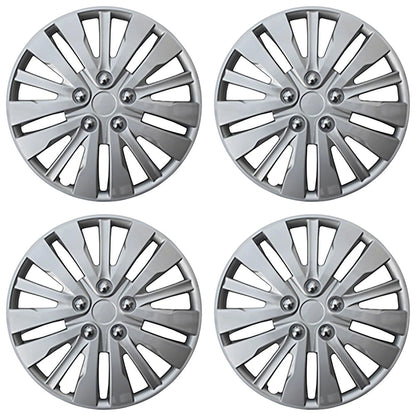 15" 15 Spoke Silver Wheel Cover Hubcaps - Upgrade Your Auto UARFH228